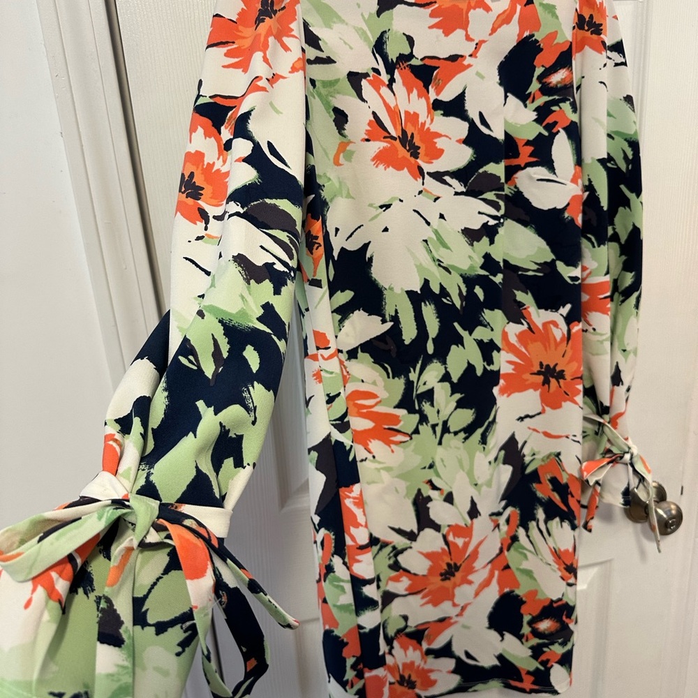 Nine West Floral Long Sleeve Dress
